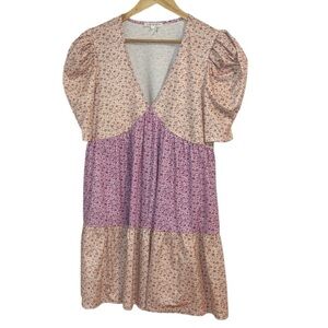 Free the Roses Pink and Purple Floral Dress